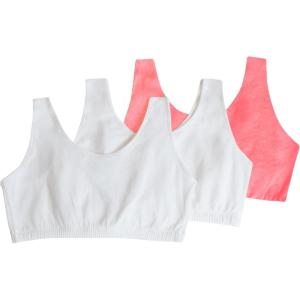 imageFruit of the Loom Womens MultiPack Tank Top Style Sports BraWhiteWhitePopsicle Pink