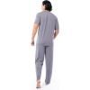imageFruit of the Loom Mens Stretch Mesh Jersey Top and Pant Sleep Pajama SetGrey Heather