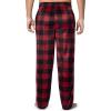 imageFruit of the Loom mens Microsuede Fleece Sleep Pajama Pants 2packBlack PlaidRed Check