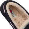 imageFruit of the Loom Womens Moccasin IndoorOutdoor Memory Foam Microsuede Black XLarge SlipperBlack