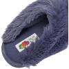 imageFruit of the Loom Womens Slipper Zapatos Cmodos Stripe Feather WFur Cuff Clog Memory FoamBlue