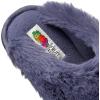imageFruit of the Loom Womens Slipper Zapatos Cmodos Stripe Feather WFur Cuff Clog Memory FoamBlue
