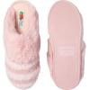 imageFruit of the Loom Womens Slipper Zapatos Cmodos Stripe Feather WFur Cuff Clog Memory FoamBlush