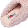 imageFruit of the Loom Womens Slipper Zapatos Cmodos Stripe Feather WFur Cuff Clog Memory FoamBlush