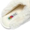imageFruit of the Loom Womens Slipper Zapatos Cmodos Stripe Feather WFur Cuff Clog Memory FoamIvory