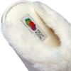 imageFruit of the Loom Womens Slipper Zapatos Cmodos Stripe Feather WFur Cuff Clog Memory FoamIvory