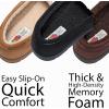 imageFruit of the Loom Mens Moccasin IndoorOutdoor Slipper Memory Foam Sherpa Lined Large BrownBlack