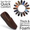 imageFruit of the Loom Mens Moccasin Slippers  Memory Foam Indoor Outdoor House Shoes Cozy Fuzzy Footwear for Men Dad Husband Christmas Gift NonSlip Suede DesignBrown