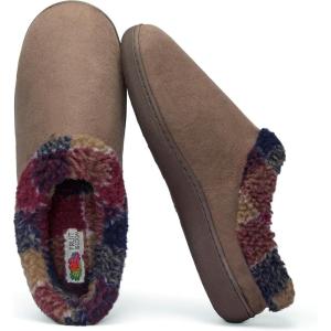 imageFruit of the Loom Mens Slipper IndoorOutdoor Microsuede ClogBrown