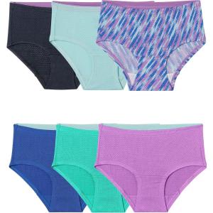 imageFruit of the Loom Girls Breathable UnderwearBrief  6 Pack  Assorted Fashion