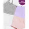 imageFruit of the Loom Girls Big Girls Training Bra Value PacksBlushing RoseHyacinthGrey HeatherBlueberryWhite