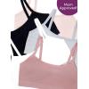 imageFruit of the Loom Girls Big Girls Training Bra Value PacksRose ShadowPremium PlumWhiteGrey HeatherBlack