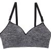imageFruit of the Loom Womens 2Pack Seamless WireFree PushUp Bra  Soft Comfortable ampamp SupportiveCharcoal Heather