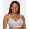 imageFruit of the Loom Womens 2Pack Seamless WireFree PushUp Bra  Soft Comfortable ampamp SupportiveDeja BlueGrey Heather