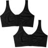 imageFruit of the Loom Womens MultiPack Front Closure Cotton BraBlack