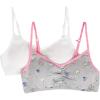 imageFruit of the Loom Girls Bra with Removable Cookies 2PackHeart PatchWhite