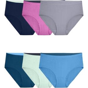 imageFruit of the Loom Womens Breathable Underwear Moisture Wicking Keeps You Cool ampamp Comfortable Available in Plus SizeMicro Mesh  Low Rise Brief  6 Pack  Colors May Vary