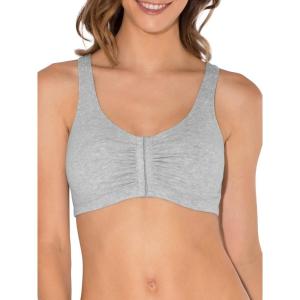 imageFruit of the Loom Womens MultiPack Front Closure Cotton BraHeather Grey