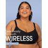 imageFruit of The Loom Womens AllDay 360 Stretch Wireless Bra  Seamless DesignCornflower BlueBlack Hue