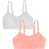 imageFruit of The Loom Womens AllDay 360 Stretch Wireless Bra  Seamless DesignPeach GelatoGrey Heather