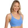 imageFruit of The Loom Womens AllDay 360 Stretch Wireless Bra  Seamless DesignCornflower BlueBlack Hue