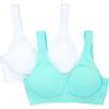 imageFruit of The Loom Womens Wireless Seamless BraAruba BlueWhite