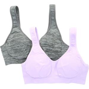 imageFruit of The Loom Womens Wireless Seamless BraLilac WhisperCharcoal Heather