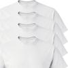 imageFruit of The Loom Mens TagFree Cotton UndershirtsRegular  Crew  4 Pack White