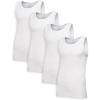 imageFruit of The Loom Mens TagFree Cotton UndershirtsRegular  Tank  4 Pack White