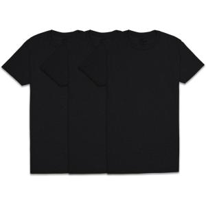 imageFruit of The Loom Mens Crew Tee Undershirts Moisture Wicking amp Tag Free Also Available in Big amp TallBlack  3 Pack