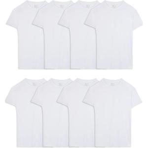 imageFruit of The Loom Mens Crew Tee Undershirts Moisture Wicking amp Tag Free Also Available in Big amp TallWhite  8 Pack